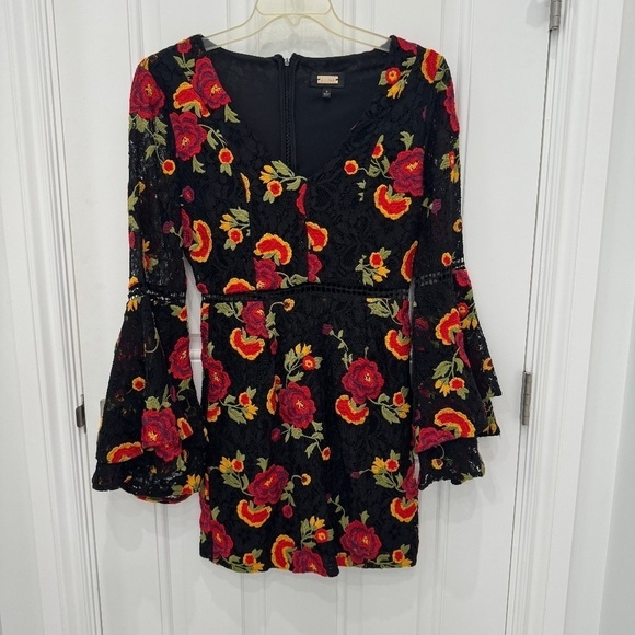 Alexia Admor Dress **size 6** LACE Black/red/floral VERY Good condition - Picture 1 of 6